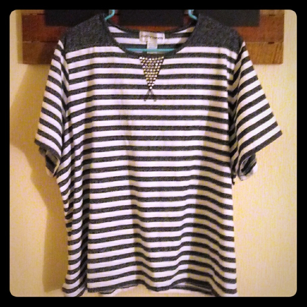 Black and White Striped Shirt